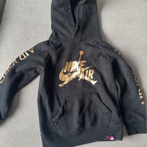 Jordan Kids Black and Gold Hoodie